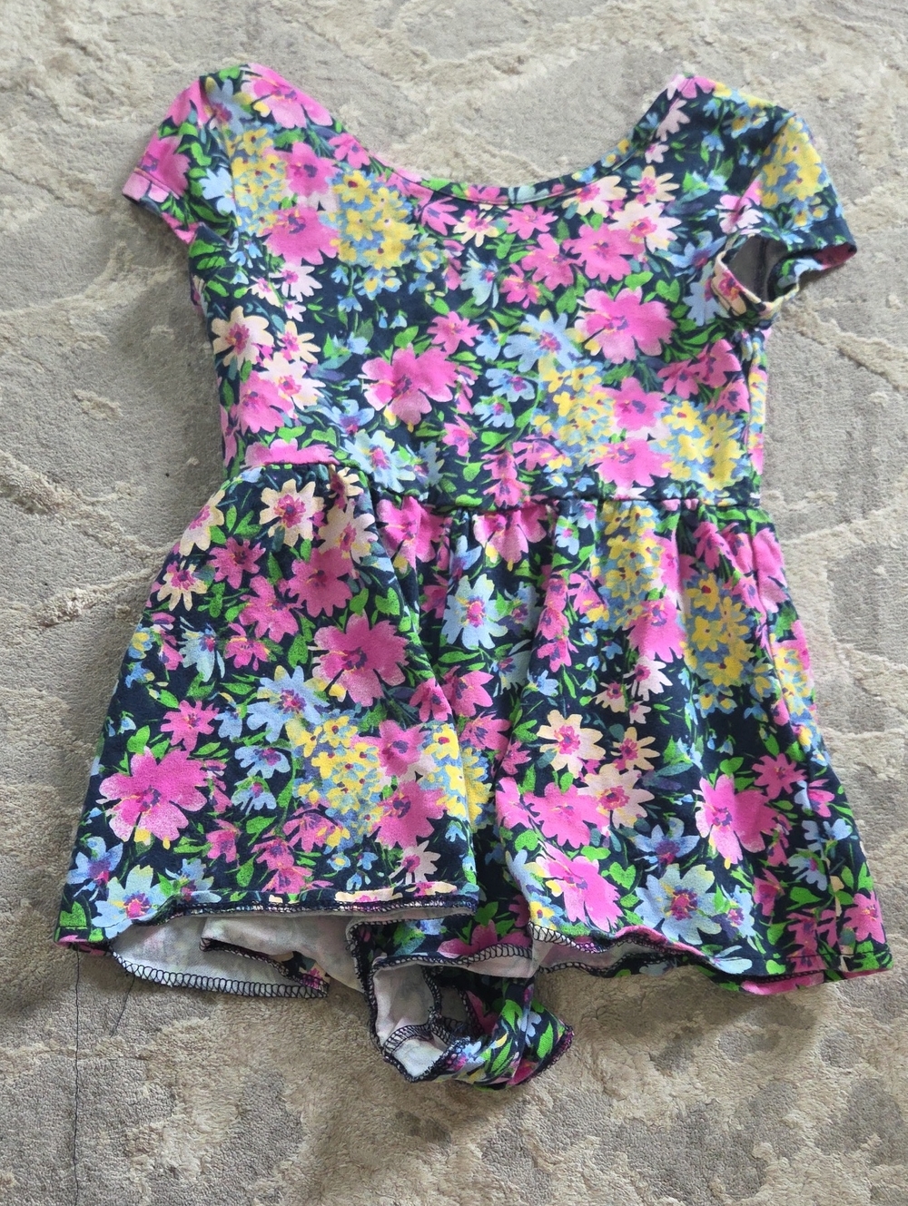 GAP Girls Floral One-Piece Swimsuit in Navy, Pink, Yellow, Green